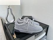 Chanel Grey Tweed Sneakers - 1