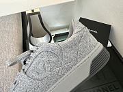Chanel Grey Tweed Sneakers - 5