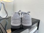 Chanel Grey Tweed Sneakers - 4