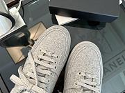 Chanel Grey Tweed Sneakers - 3