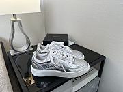 Chanel Silver Metallic Sneakers - 1