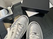 Chanel Silver Metallic Sneakers - 4