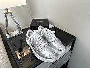 Chanel Silver Metallic Sneakers - 2