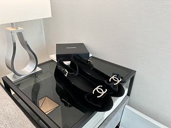 Chanel Velvet Ballerinas with Bow
