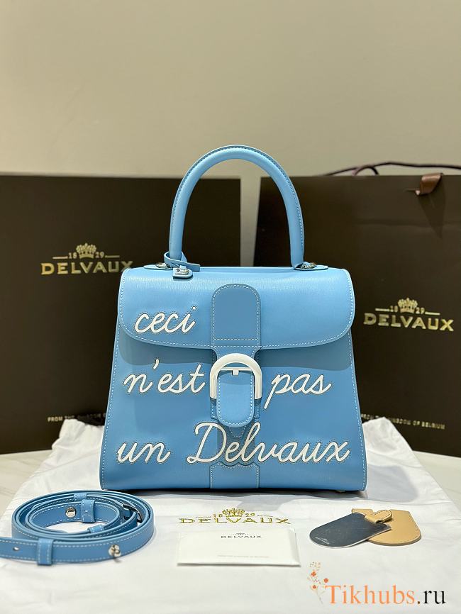 Delvaux L'Humour MM Black Blue 28x15x26cm - 1