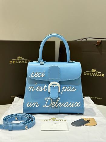 Delvaux L'Humour MM Black Blue 28x15x26cm