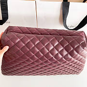 YSL Icare Maxi Shopping Bag Lambskin Red Wine 58x43x8cm - 3