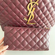 YSL Icare Maxi Shopping Bag Lambskin Red Wine 58x43x8cm - 2