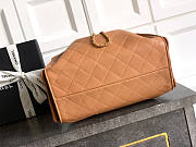 Chanel 25 Small Handbag Light Brown Calfskin Gold 30x26x14cm - 5