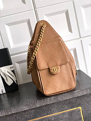 Chanel 25 Small Handbag Light Brown Calfskin Gold 30x26x14cm - 4