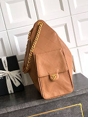 Chanel Medium 25C Hobo Bag Light Brown Caviar Gold 40x30x15cm - 4