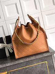 Chanel Medium 25C Hobo Bag Light Brown Caviar Gold 40x30x15cm - 2