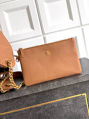 Chanel Medium 25C Hobo Bag Light Brown Caviar Gold 40x30x15cm - 3