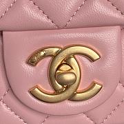 Chanel Mini Flap Bag Lambskin Gold Pink 20x13x7cm - 6