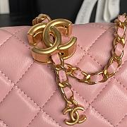 Chanel Mini Flap Bag Lambskin Gold Pink 20x13x7cm - 5
