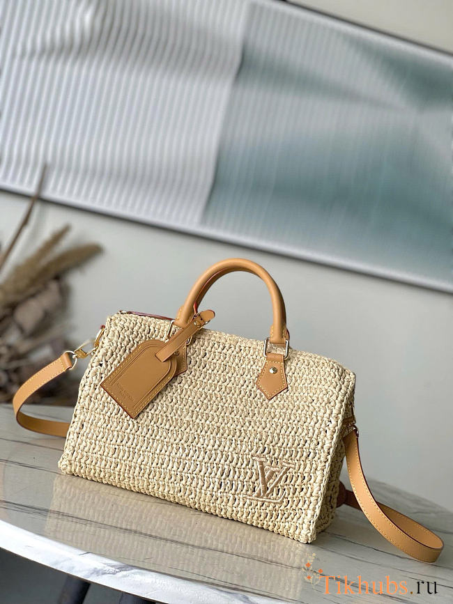 Louis Vuitton LV Speedy Bandoulière 30 Raffia 34x22x19cm - 1