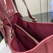 Gucci GG Emblem Large Tote Bag Red 38x25x15cm - 6