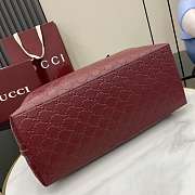 Gucci GG Emblem Large Tote Bag Red 38x25x15cm - 4