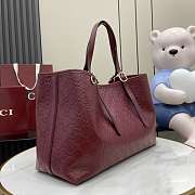 Gucci GG Emblem Large Tote Bag Red 38x25x15cm - 5