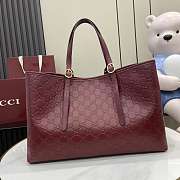 Gucci GG Emblem Large Tote Bag Red 38x25x15cm - 2