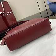 Gucci GG Emblem Medium Shoulder Bag Red 24x26x10cm - 6