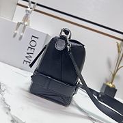 Loewe Large Puzzle Biker Bag Shiny Calfskin Black 33x21.5x14.7cm - 6