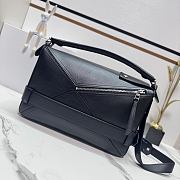 Loewe Large Puzzle Biker Bag Shiny Calfskin Black 33x21.5x14.7cm - 3