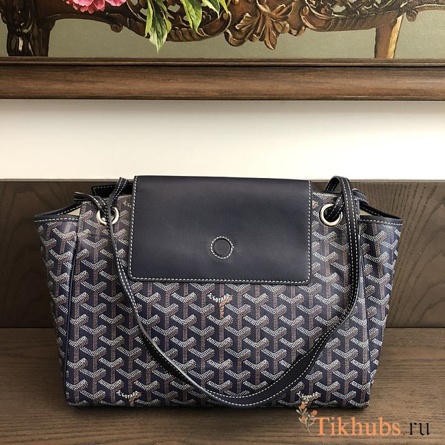 Goyard Rouette PM Tote Bag Navy Blue 30x22x14cm - 1