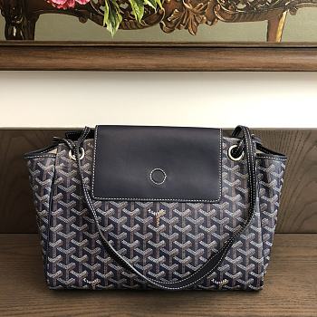 Goyard Rouette PM Tote Bag Navy Blue 30x22x14cm