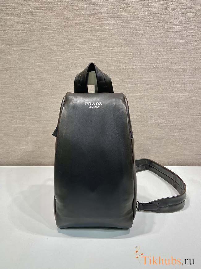 Prada Nappa Leather Backpack Dark Brown 32x18.5x11cm - 1