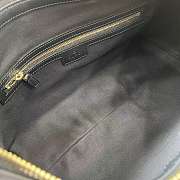 Gucci Emblem Medium Shoulder Bag Black 30x19x11cm - 2