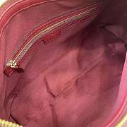 Gucci Emblem Medium Shoulder Bag Red Wine 30x19x11cm - 2