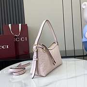 Gucci GG Emblem Small Shoulder Bag Pink 22x14x8cm - 2