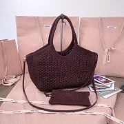 Miu Miu Ivy Brown Mesh Tote Bag 28x26x12.5cm - 6