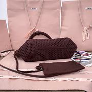 Miu Miu Ivy Brown Mesh Tote Bag 28x26x12.5cm - 5