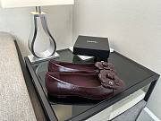 Chanel Camellia Ballet Red Wine Flat - 5