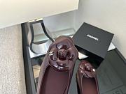 Chanel Camellia Ballet Red Wine Flat - 4