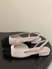 Chanel Slingback Suede Pink Flats - 3