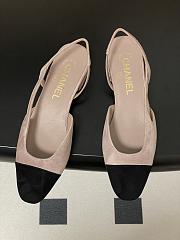 Chanel Slingback Suede Pink Flats - 2