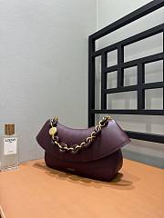 Loewe Medium Ola Bag Smooth Calfskin Dark Burgundy 26x18x13cm - 6