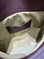 Loewe Medium Ola Bag Smooth Calfskin Dark Burgundy 26x18x13cm - 4