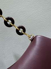 Loewe Medium Ola Bag Smooth Calfskin Dark Burgundy 26x18x13cm - 3