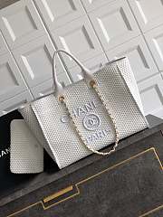 Chanel Deauville Tote Bag White 38cm - 1