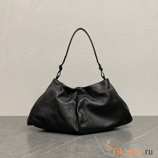 The Row Samia Bag Black Leather 47x30x8cm - 1