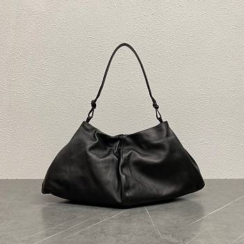 The Row Samia Bag Black Leather 47x30x8cm