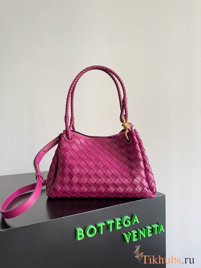 Bottega Veneta Medium Andiamo Parachute Tote Fuchsia 30x26x20cm - 1