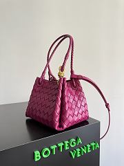 Bottega Veneta Andiamo Parachute Tote Fuchsia 21x17x16.5cm - 4