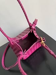 Bottega Veneta Andiamo Parachute Tote Fuchsia 21x17x16.5cm - 3