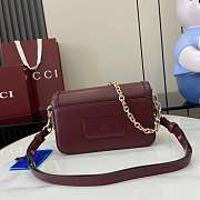 Gucci Go Small Shoulder Bag Red Leather 21.5x14x9cm - 6