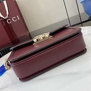 Gucci Go Small Shoulder Bag Red Leather 21.5x14x9cm - 5